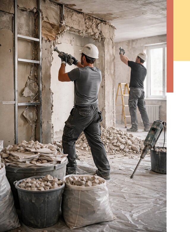 Демонтажные работы в Магнитогорске от 2793 руб. — услуги и цена под ключ | ОТДЕЛОЧНИК-Мгн