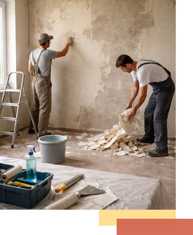 Снятие старых обоев в Магнитогорске быстро и качественно