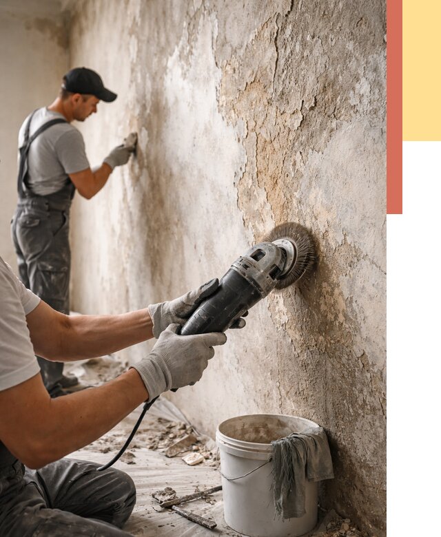 Снятие и удаление краски со стен в Магнитогорске от 2172 руб. — ОТДЕЛОЧНИК-Мгн