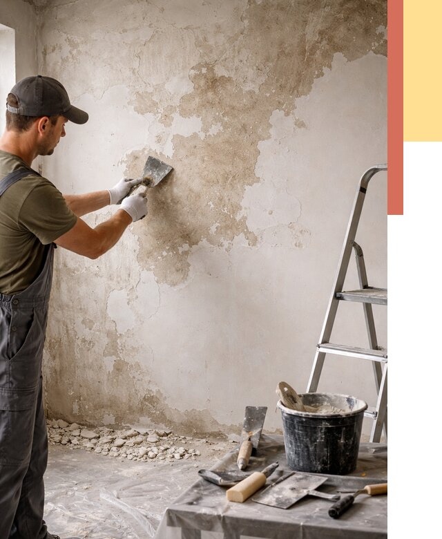 Снятие старой шпаклевки в Магнитогорске от 1914 руб. — быстро и недорого | ОТДЕЛОЧНИК-Мгн