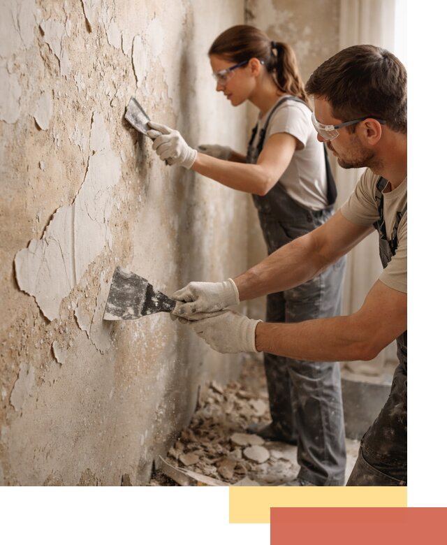 Снятие старой шпаклевки и подготовка поверхностей в Магнитогорске