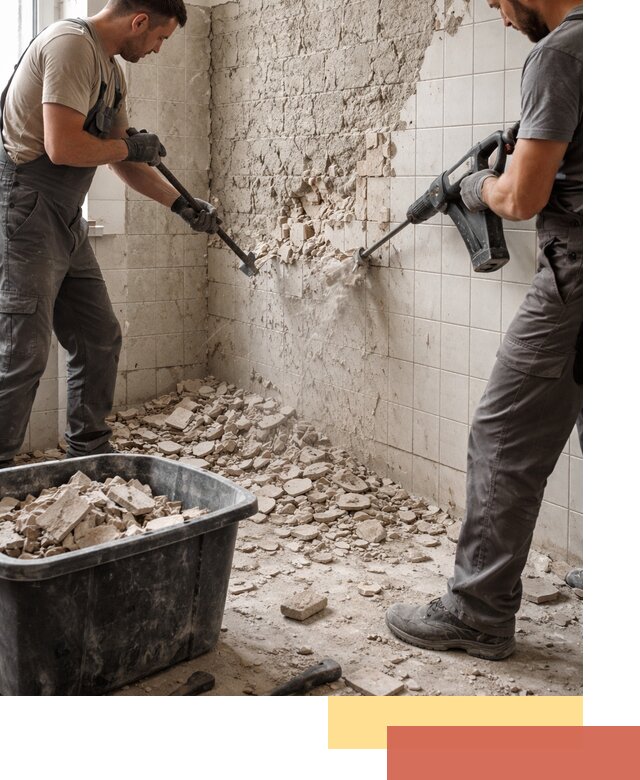 Демонтаж плитки со стен в Магнитогорске быстро и аккуратно