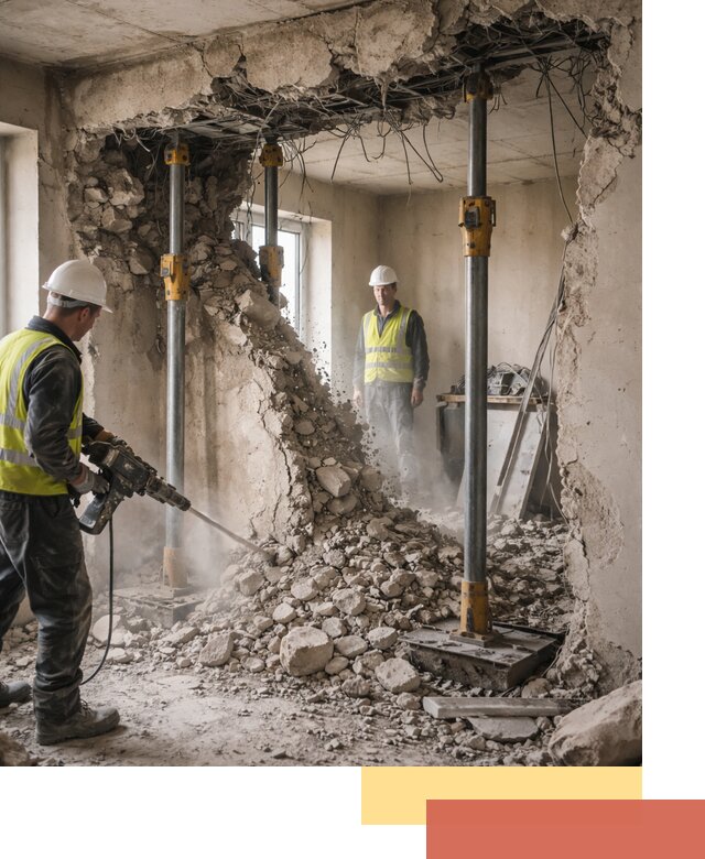 Снос несущих стен в Магнитогорске с гарантией безопасности и качества