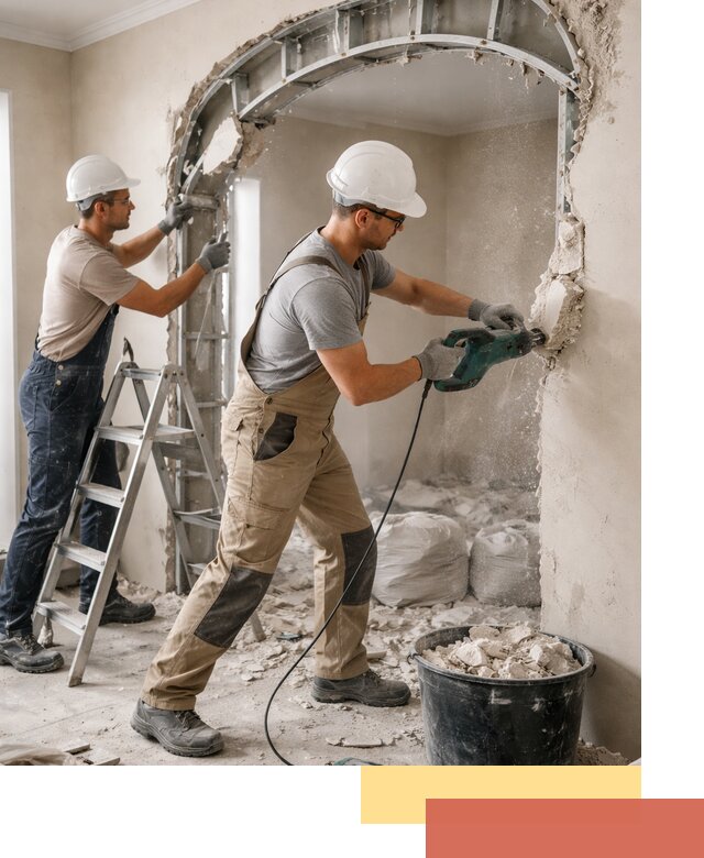 Демонтаж гипсокартонной арки в Магнитогорске быстро и аккуратно