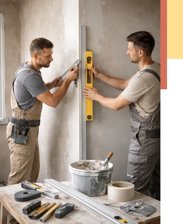 Выведение углов стен в Магнитогорске от 1914 руб. быстро и недорого | ОТДЕЛОЧНИК-Мгн