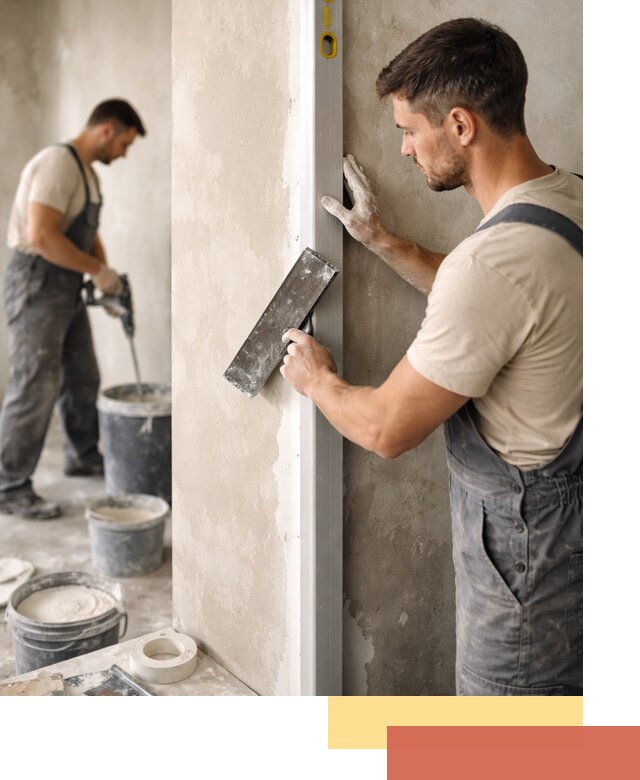 Выведение углов стен в Магнитогорске: монтаж и оштукатуривание