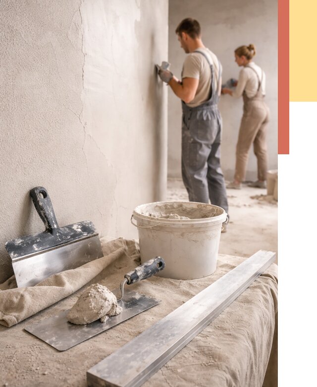 Штукатурка стен гипсовая в Магнитогорске от 4655 руб/м2 — быстро и недорого | ОТДЕЛОЧНИК-Мгн