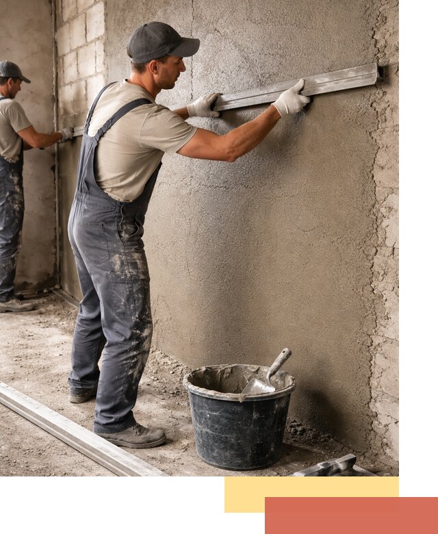 Штукатурка стен цементно-песчаная в Магнитогорске профессионально