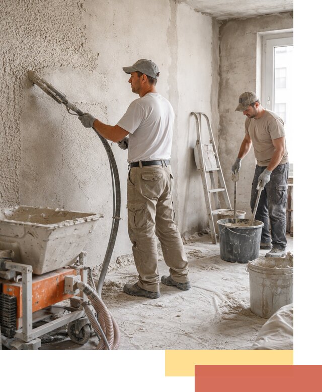 Машинная штукатурка стен в Магнитогорске — быстро и качественно