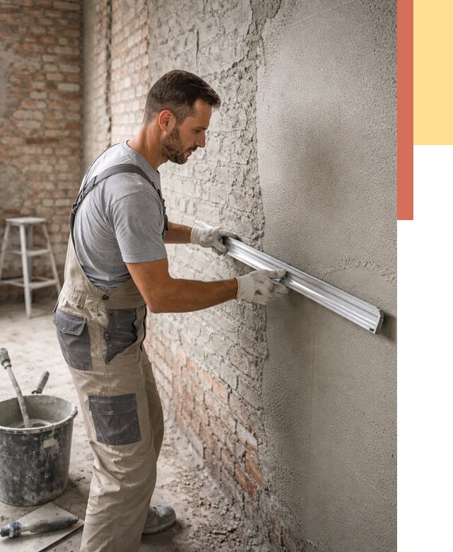 Штукатурка кирпичных стен в Магнитогорске от 4655 руб/м2 — быстро и недорого | ОТДЕЛОЧНИК-Мгн