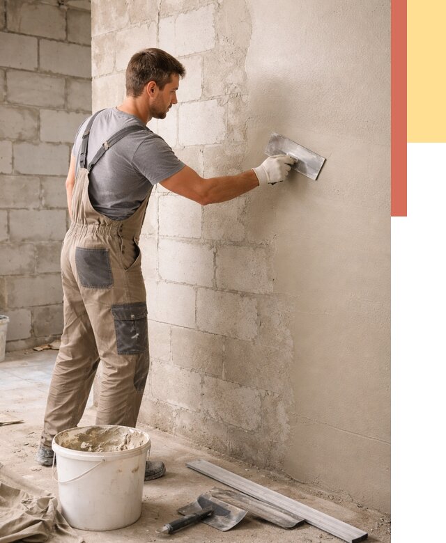 Штукатурка стен из газобетона в Магнитогорске от 2172 руб./м2 — быстро и недорого | ОТДЕЛОЧНИК-Мгн