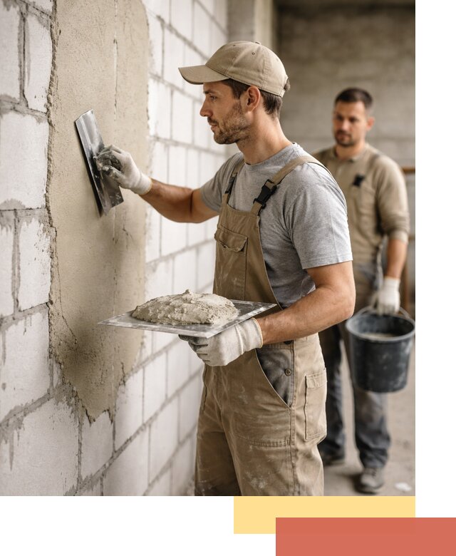 Штукатурка стен из газобетона в Магнитогорске под ключ