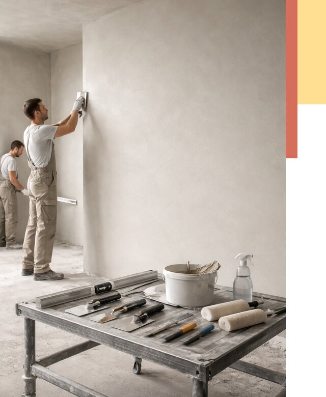 Штукатурка стен под покраску в Магнитогорске от 4655 руб./м² — качественно и недорого | ОТДЕЛОЧНИК-Мгн