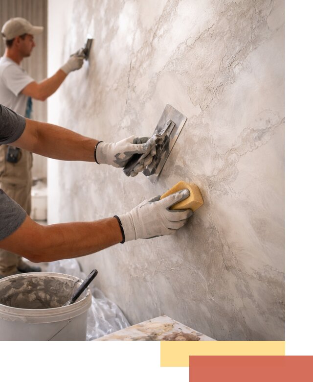 Декоративная штукатурка под мрамор в Магнитогорске для стен и потолков