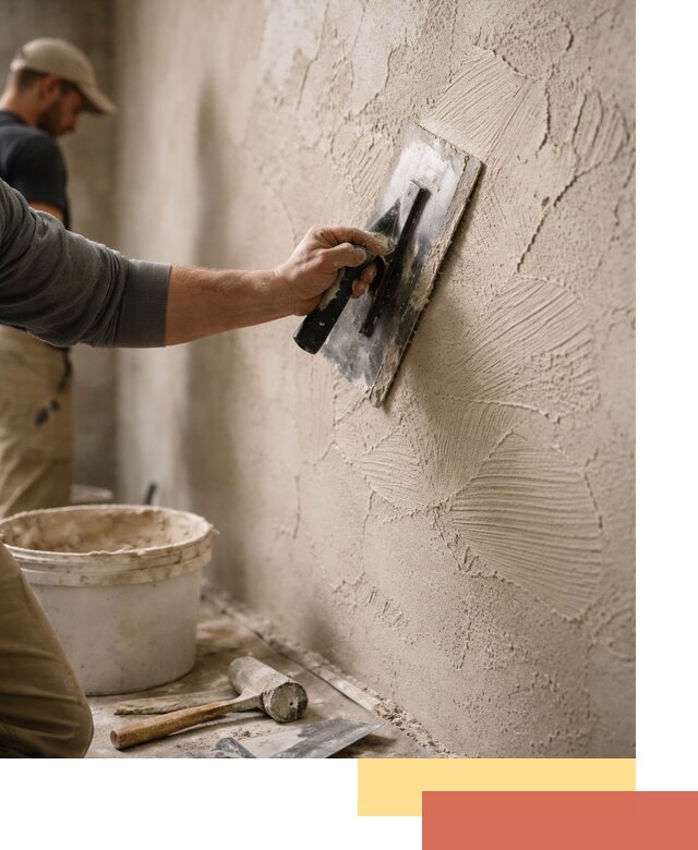 Фактурная штукатурка стен в Магнитогорске — монтаж, отделка, реставрация