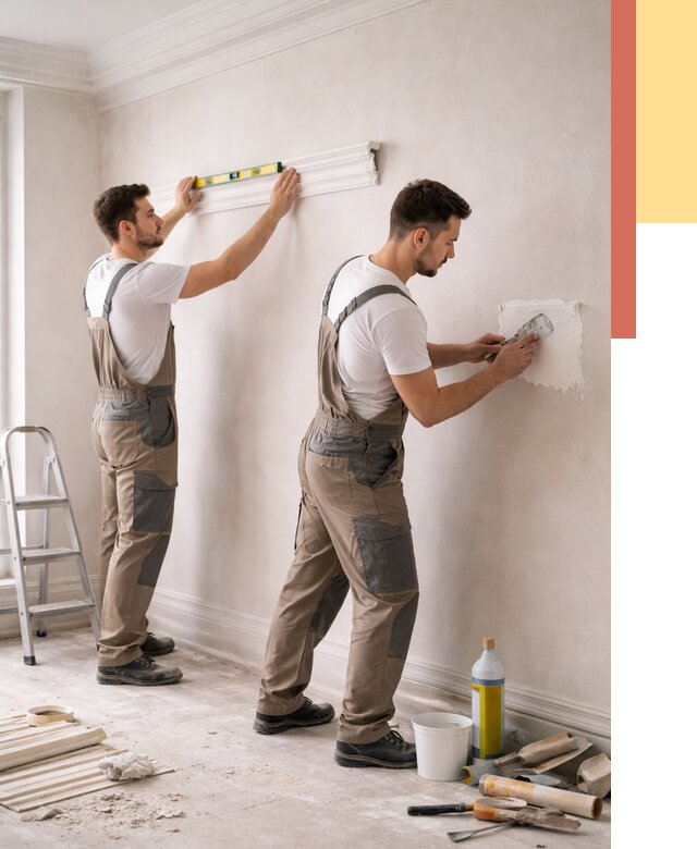 Монтаж лепнины на стены в Магнитогорске от 4655 руб. — недорого, быстро | ОТДЕЛОЧНИК-Мгн