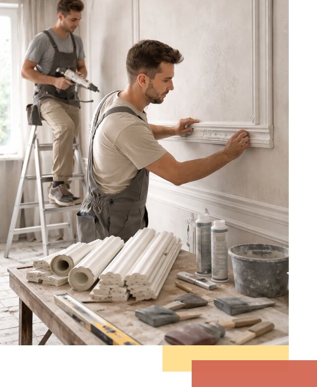 Монтаж лепнины на стены в Магнитогорске профессионально и качественно