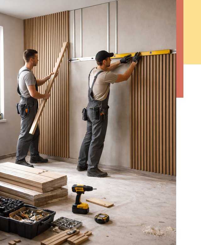 Монтаж реечных панелей на стены в Магнитогорске от 1241 руб. — быстро и недорого | ОТДЕЛОЧНИК-Мгн