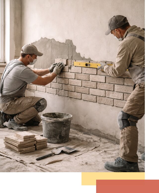 Монтаж декоративного кирпича профессионально в Магнитогорске