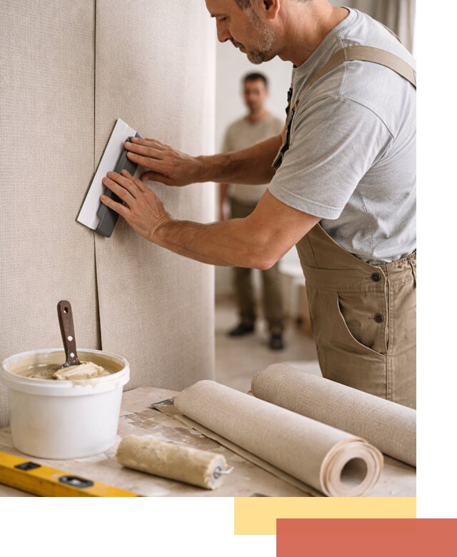 Поклейка текстильных обоев в Магнитогорске профессионально и аккуратно