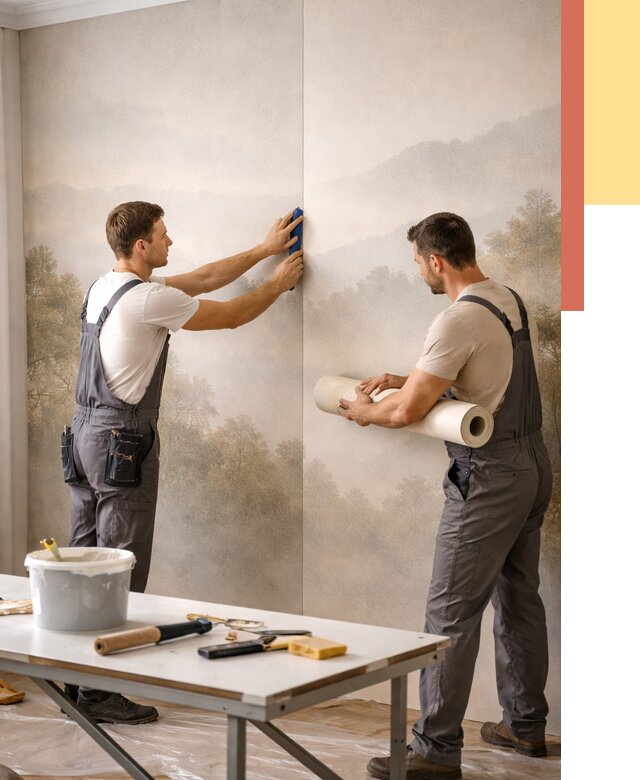 Поклейка фотообоев в Магнитогорске от 8793 руб/м² — быстро и недорого | ОТДЕЛОЧНИК-Мгн