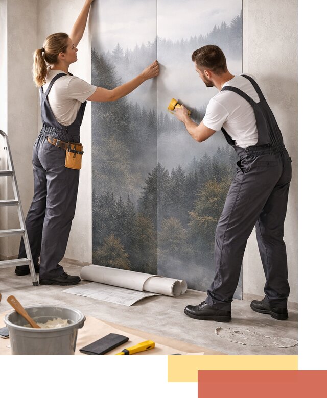 Поклейка фотообоев профессионально в Магнитогорске под ключ