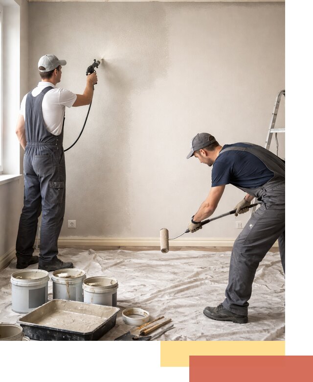 Покраска стен моющейся краской и защита поверхностей в Магнитогорске