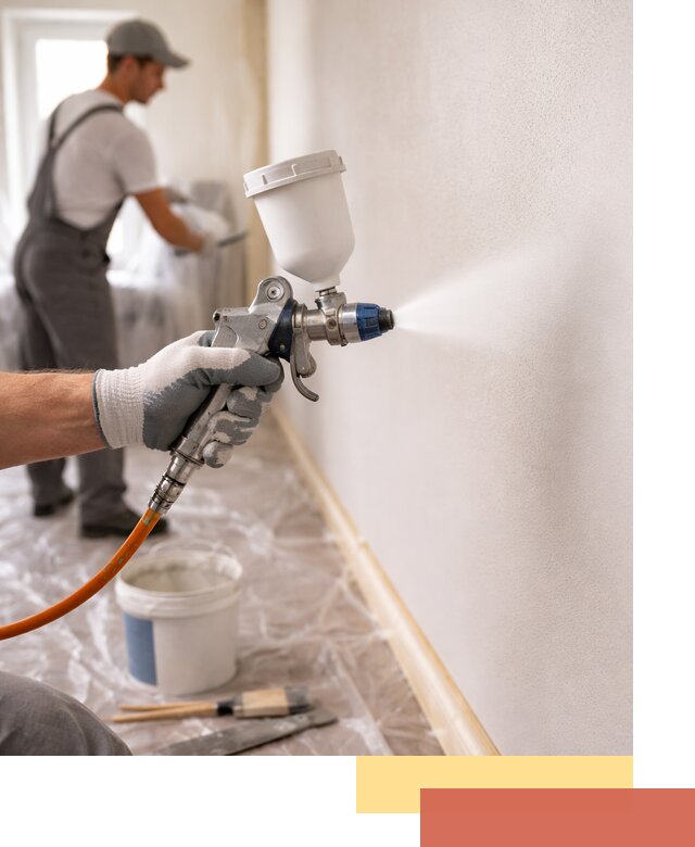 Покраска стен краскопультом в Магнитогорске быстро и качественно