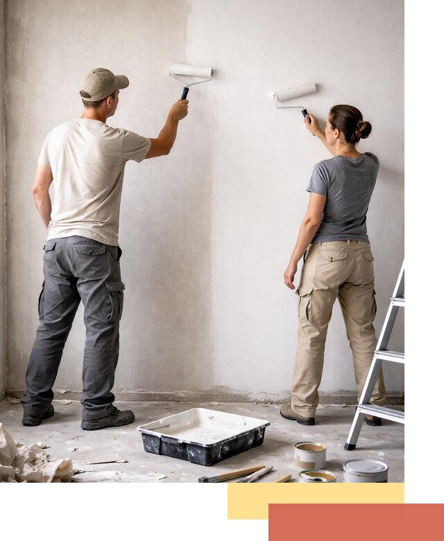 Окраска стен по стеклохолсту в Магнитогорске качественно и долговечно