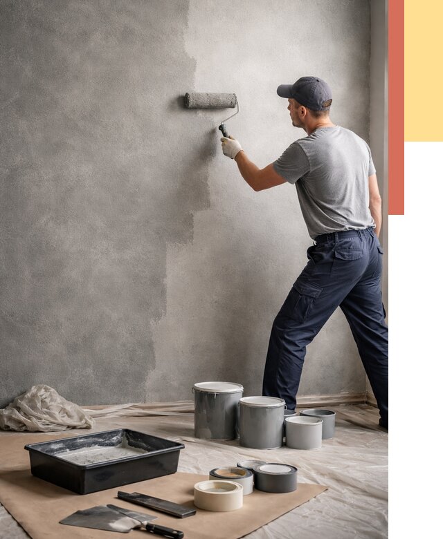 Покраска стен под бетон в Магнитогорске от 672 руб. за м2 — быстро и недорого | ОТДЕЛОЧНИК-Мгн