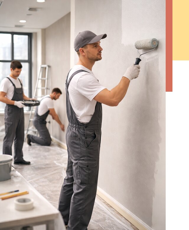 Покраска стен в офисе в Магнитогорске от 8793 руб. — быстро и недорого | ОТДЕЛОЧНИК-Мгн