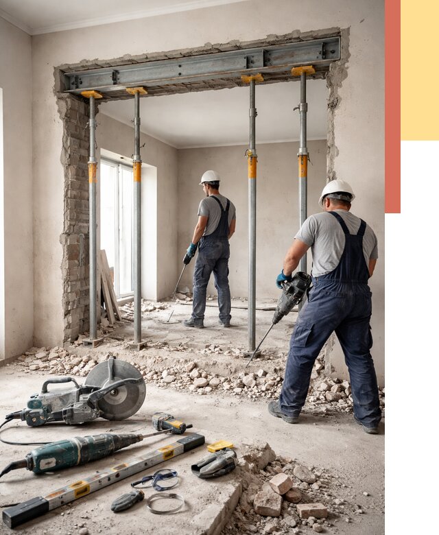 Прорезка проема в стене в Магнитогорске от 4655 руб. — быстро и недорого | ОТДЕЛОЧНИК-Мгн