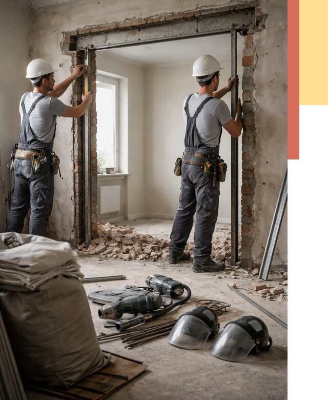 Расширение дверного проема в Магнитогорске от 12931 руб. под ключ | ОТДЕЛОЧНИК-Мгн