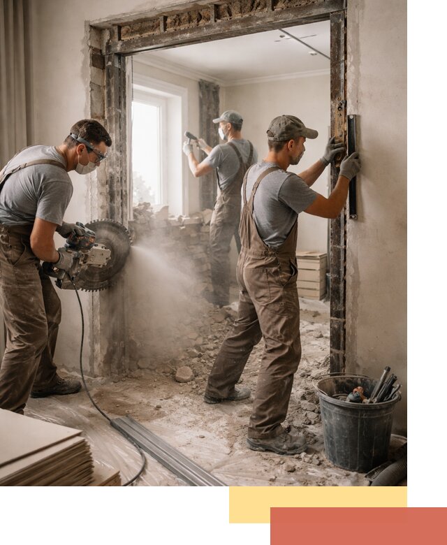 Расширение дверного проема под установку новой двери в Магнитогорске