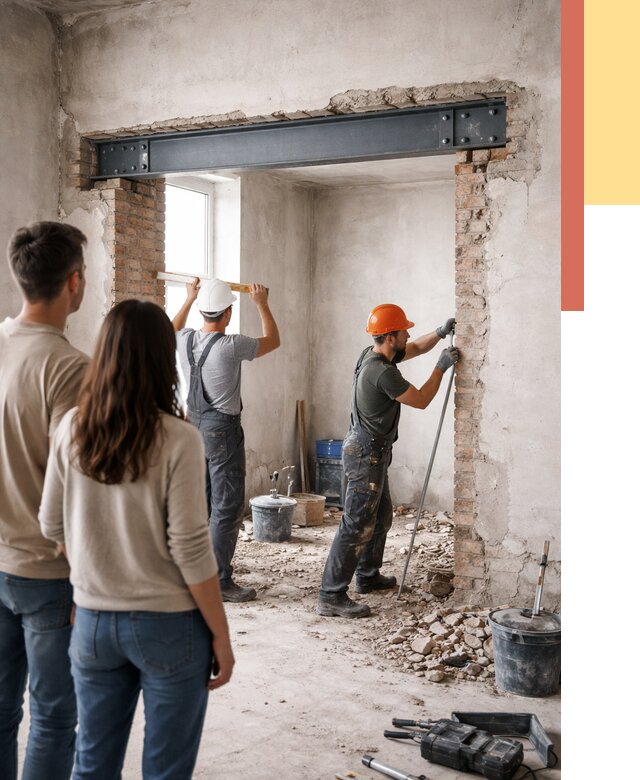 Усиление проема в стене в Магнитогорске от 9828 руб. — усиление дверного проема металлоконструкцией | ОТДЕЛОЧНИК-Мгн