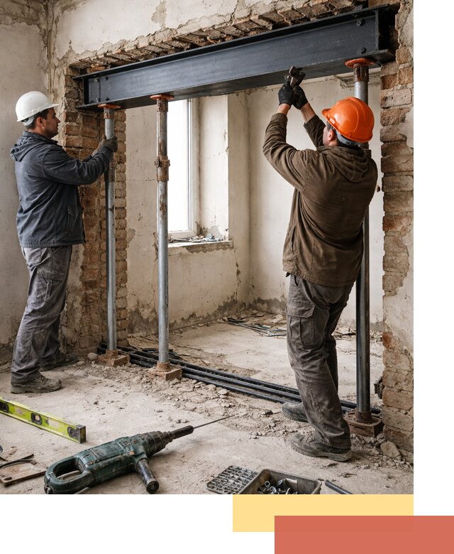 Усиление проема в стене в Магнитогорске для расширения и безопасности