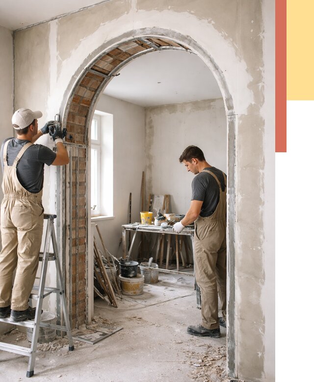 Устройство арочного проема в Магнитогорске от 9828 руб. под ключ — быстро и недорого | ОТДЕЛОЧНИК-Мгн