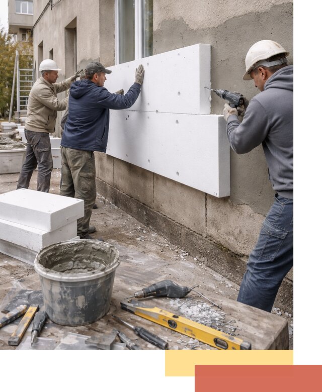 Утепление наружных стен пенопластом в Магнитогорске