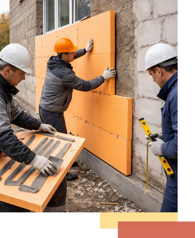 Утепление фасада пеноплексом под ключ в Магнитогорске