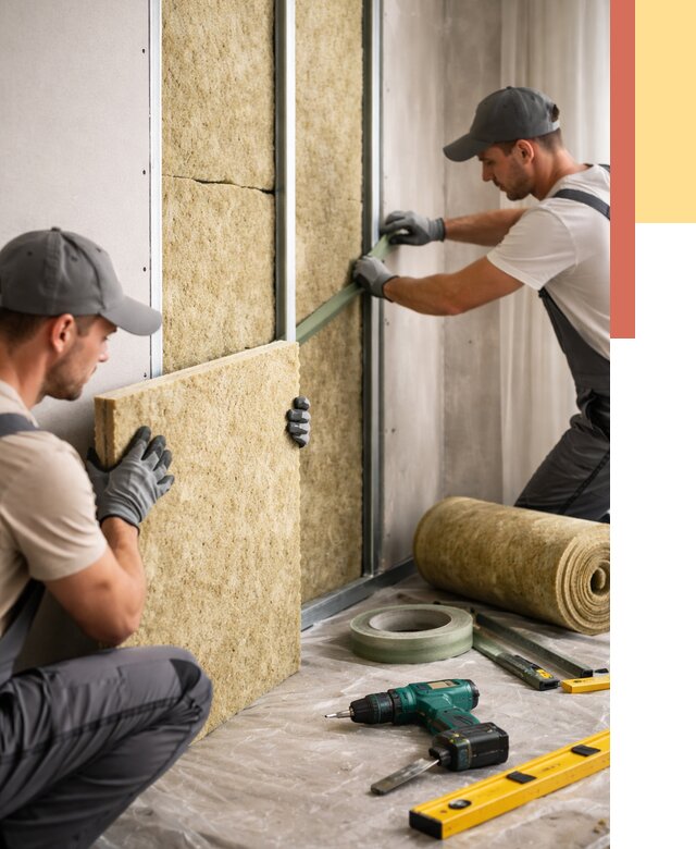 Шумоизоляция стен в Магнитогорске под ключ от 1914 руб. | ОТДЕЛОЧНИК-Мгн