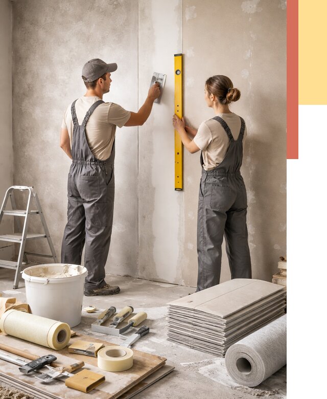 Отделка стен в Магнитогорске от 1552 руб/м² — недорого, быстро, под ключ | ОТДЕЛОЧНИК-Мгн