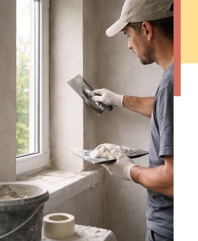 Штукатурка откосов в Магнитогорске от 4655 руб/м² — услуги и выравнивание под ключ | ОТДЕЛОЧНИК-Мгн