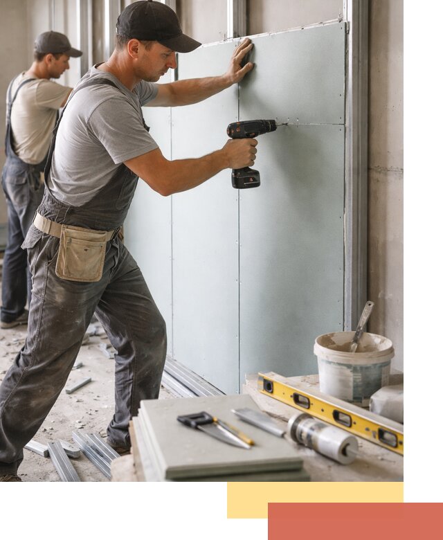 Кладка влагостойких перегородок ПГП в Магнитогорске