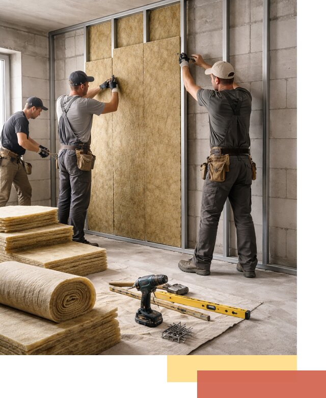 Шумоизоляция перегородок из блоков в Магнитогорске — монтаж и защита шумоизоляцией