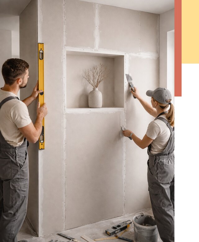 Перегородка из гипсокартона с нишей в Магнитогорске от 3362 руб. под ключ | ОТДЕЛОЧНИК-Мгн