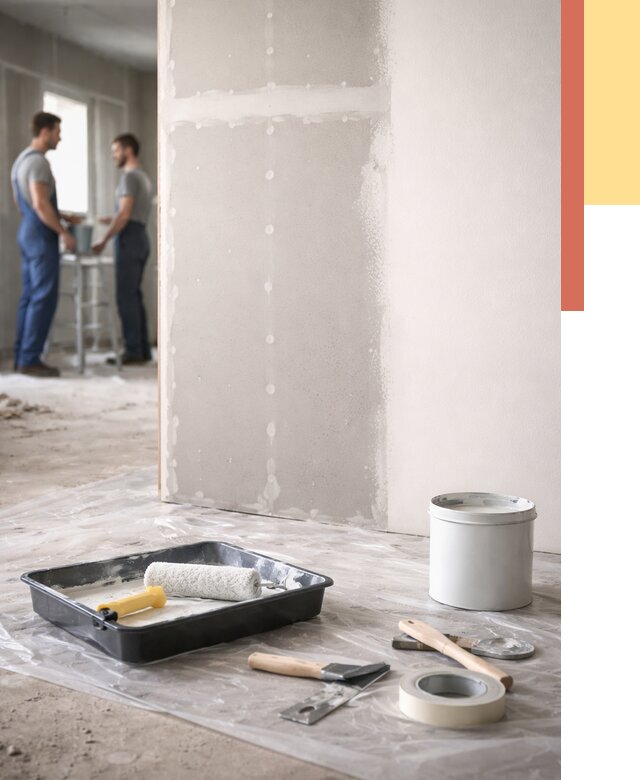 Покраска перегородок из гипсокартона в Магнитогорске от 4655 руб. под ключ | ОТДЕЛОЧНИК-Мгн