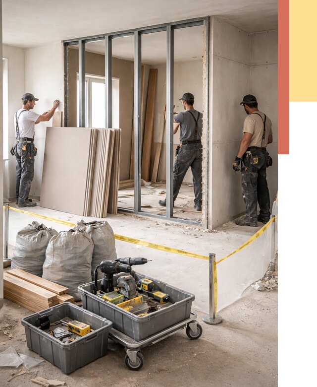 Перенос гипсокартонной перегородки в Магнитогорске под ключ от 4655 руб. | Демонтаж и монтаж – ОТДЕЛОЧНИК-Мгн