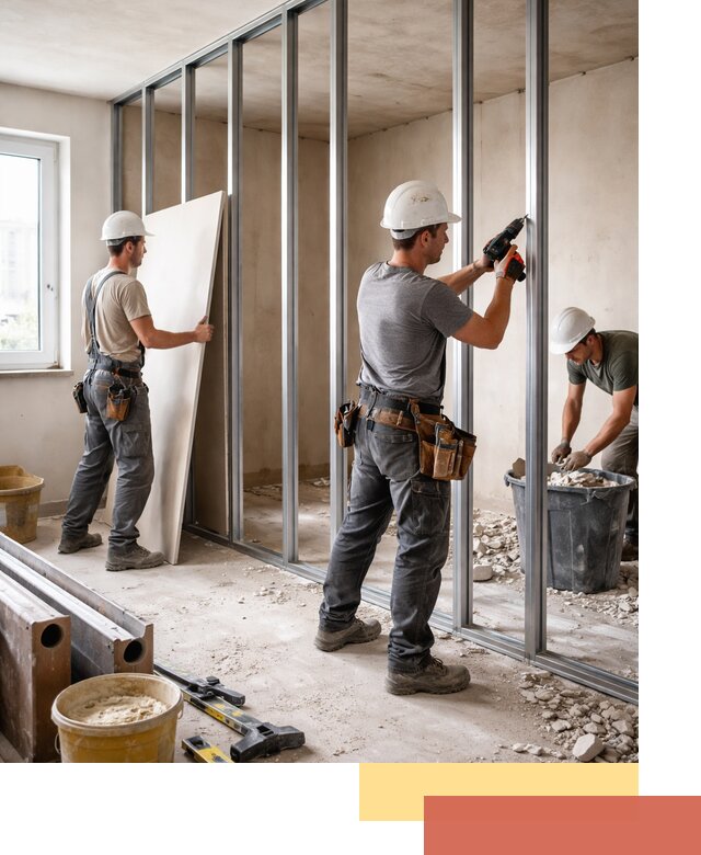 Перенос гипсокартонной перегородки в Магнитогорске профессионально и быстро