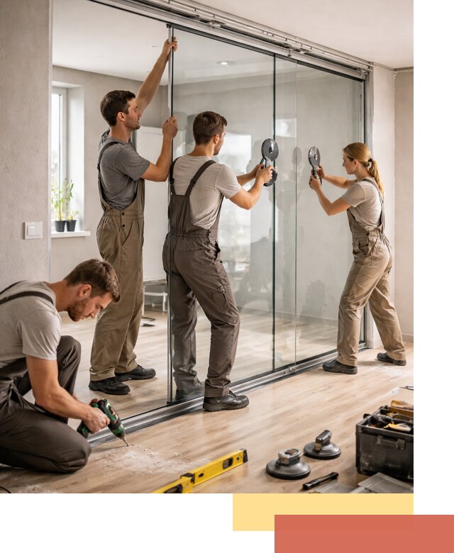 Изготовление стеклянных перегородок на заказ в Магнитогорске