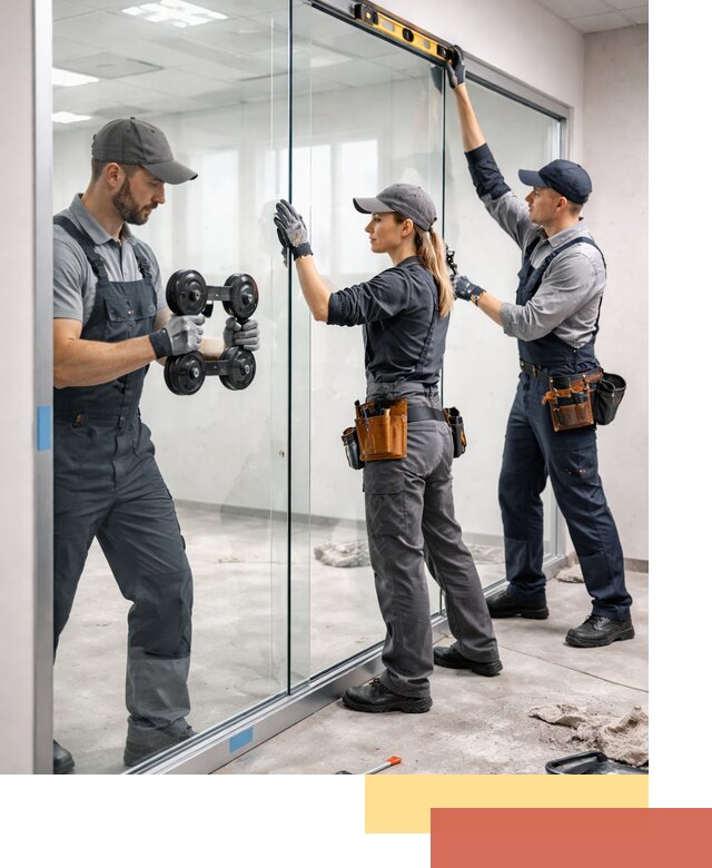 Профессиональный монтаж стеклянных перегородок в Магнитогорске